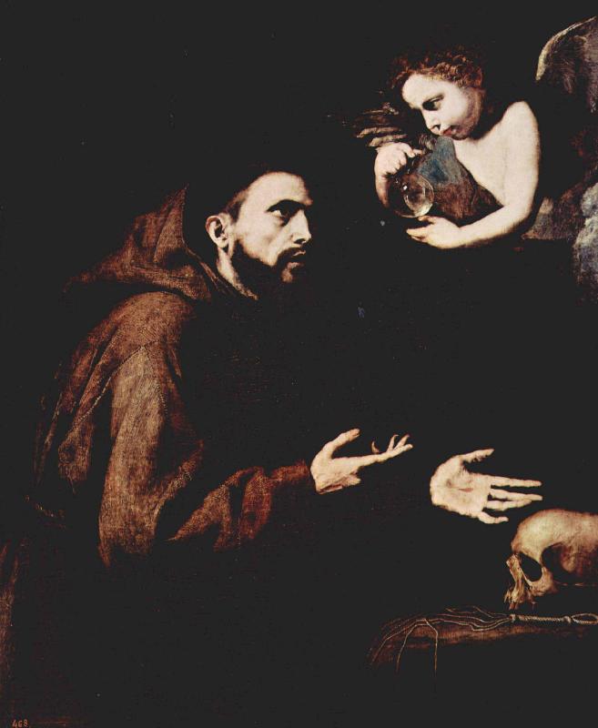 Jose de Ribera Der Hl Franz von Assisi und der Engel mit der Wasserflasche